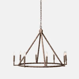 Aloni Tarnished Silver Candelabra Chandelier