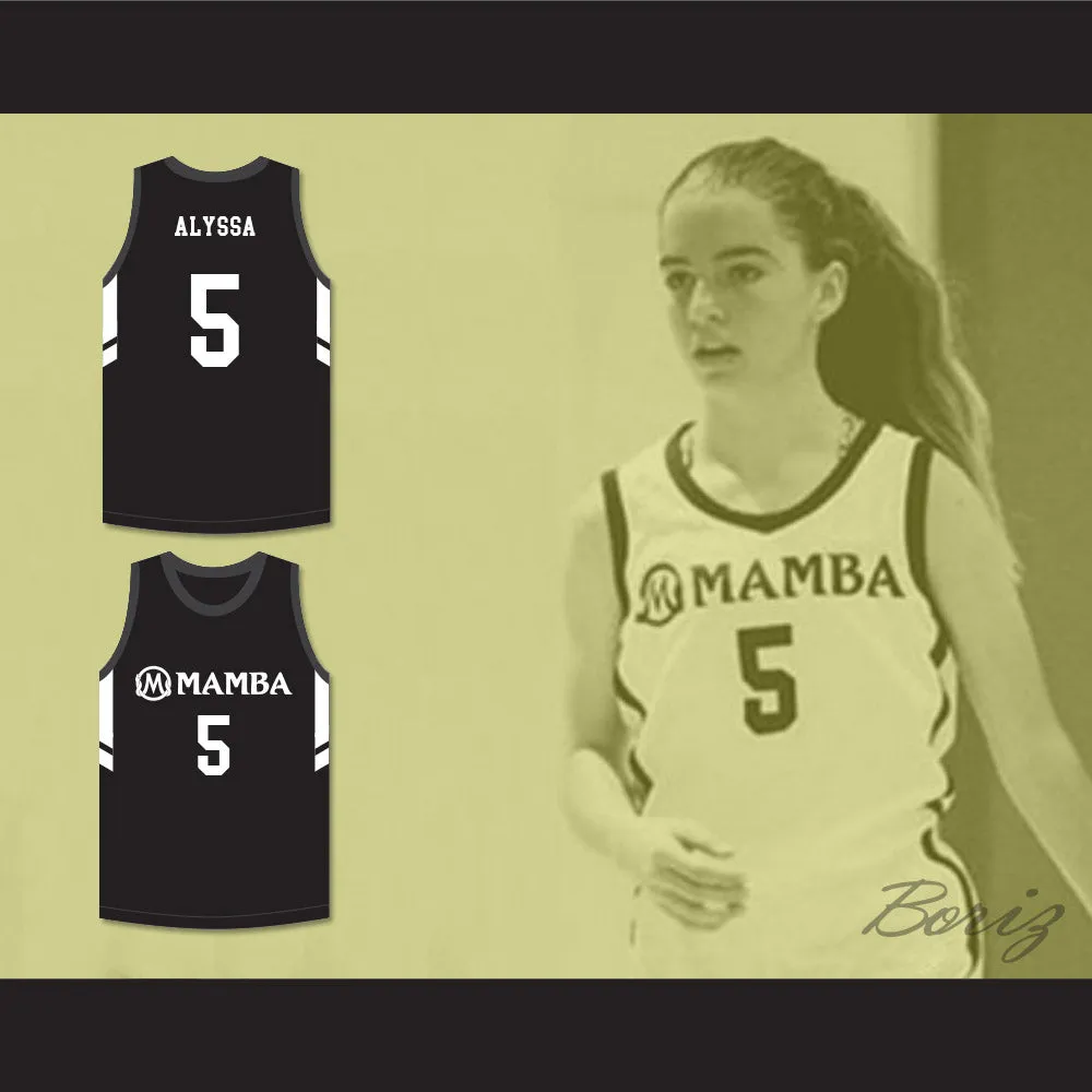 Alyssa 5 Mamba Ballers Black Basketball Jersey Version 3