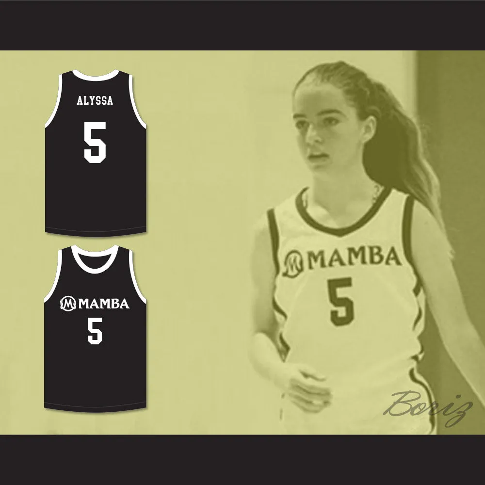 Alyssa 5 Mamba Ballers Black Basketball Jersey Version 4