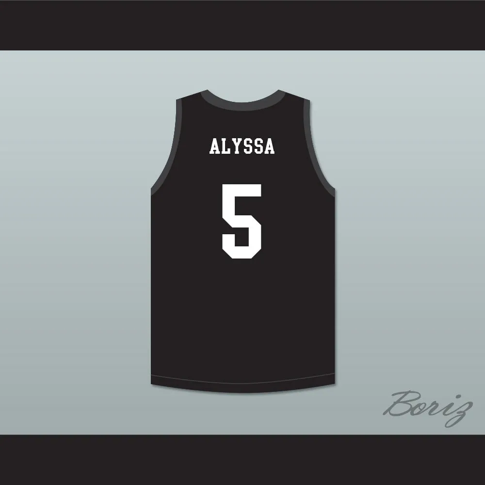 Alyssa 5 Mamba Ballers Black Basketball Jersey