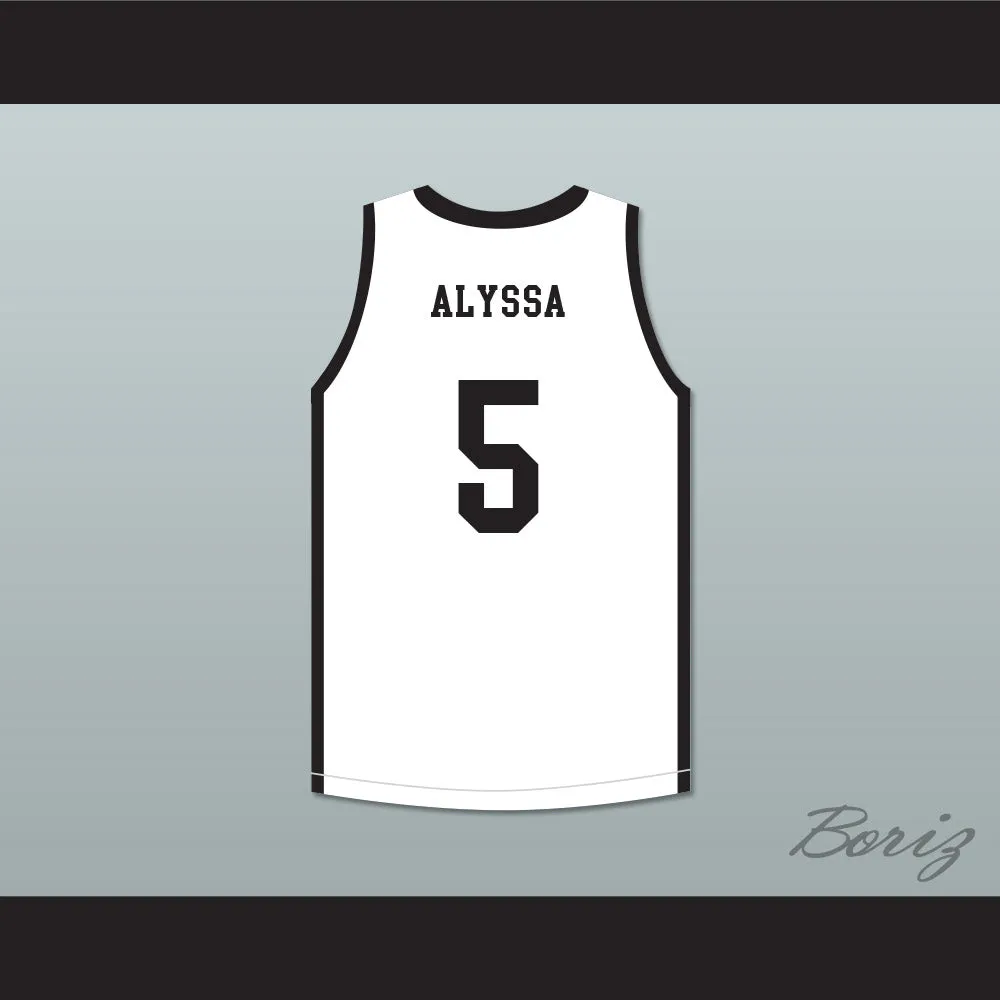 Alyssa 5 Mamba Ballers White Basketball Jersey