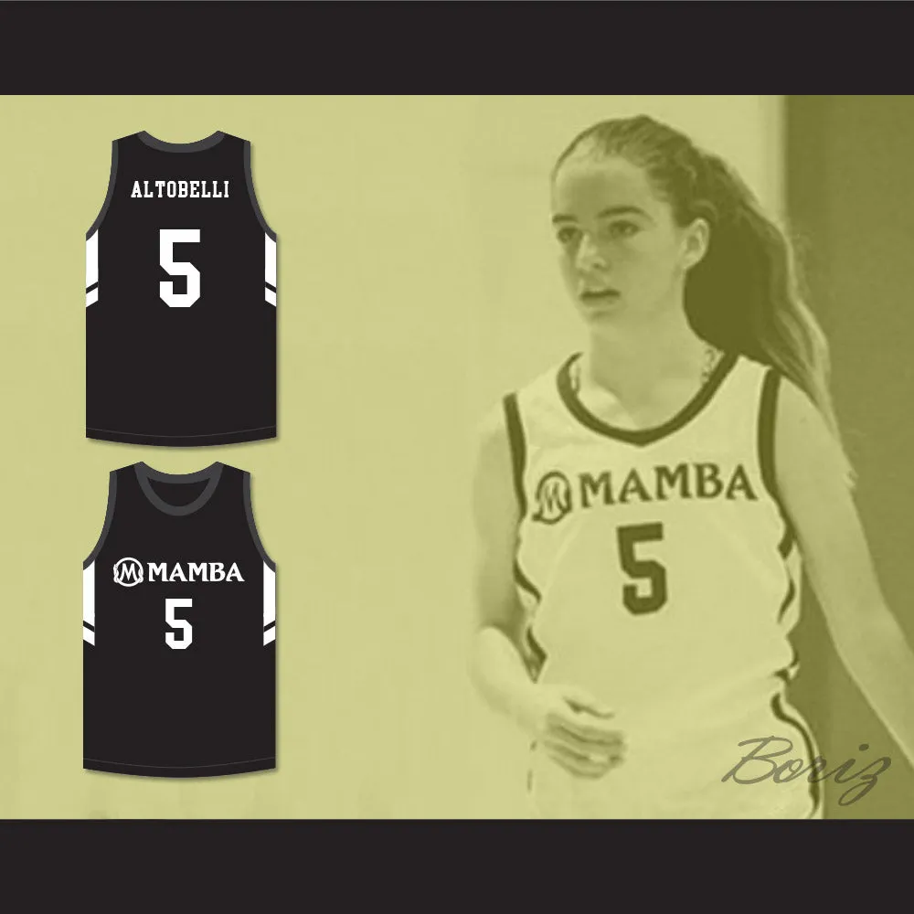 Alyssa Altobelli 5 Mamba Ballers Black Basketball Jersey Version 3