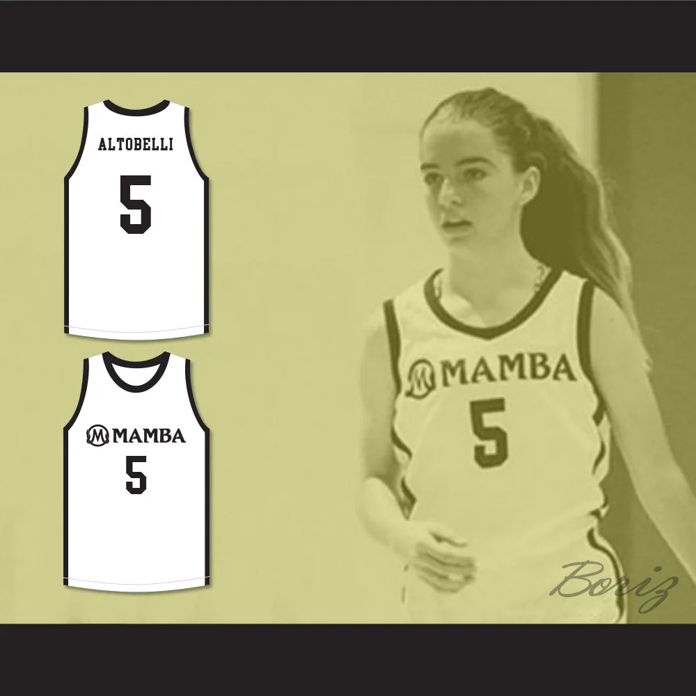 Alyssa Altobelli 5 Mamba Ballers White Basketball Jersey