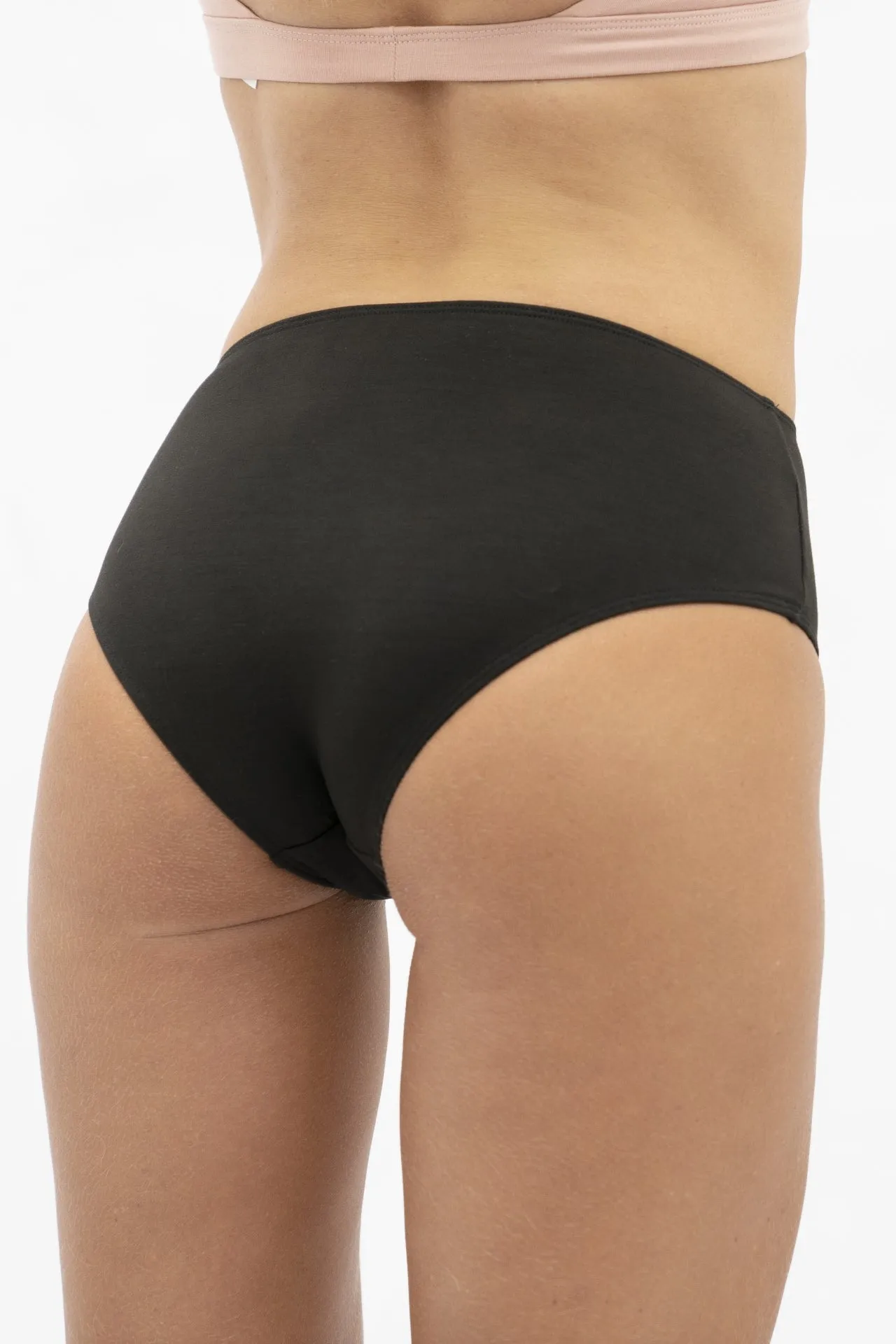 Amalfi High Rise Briefs  - Black Orchid