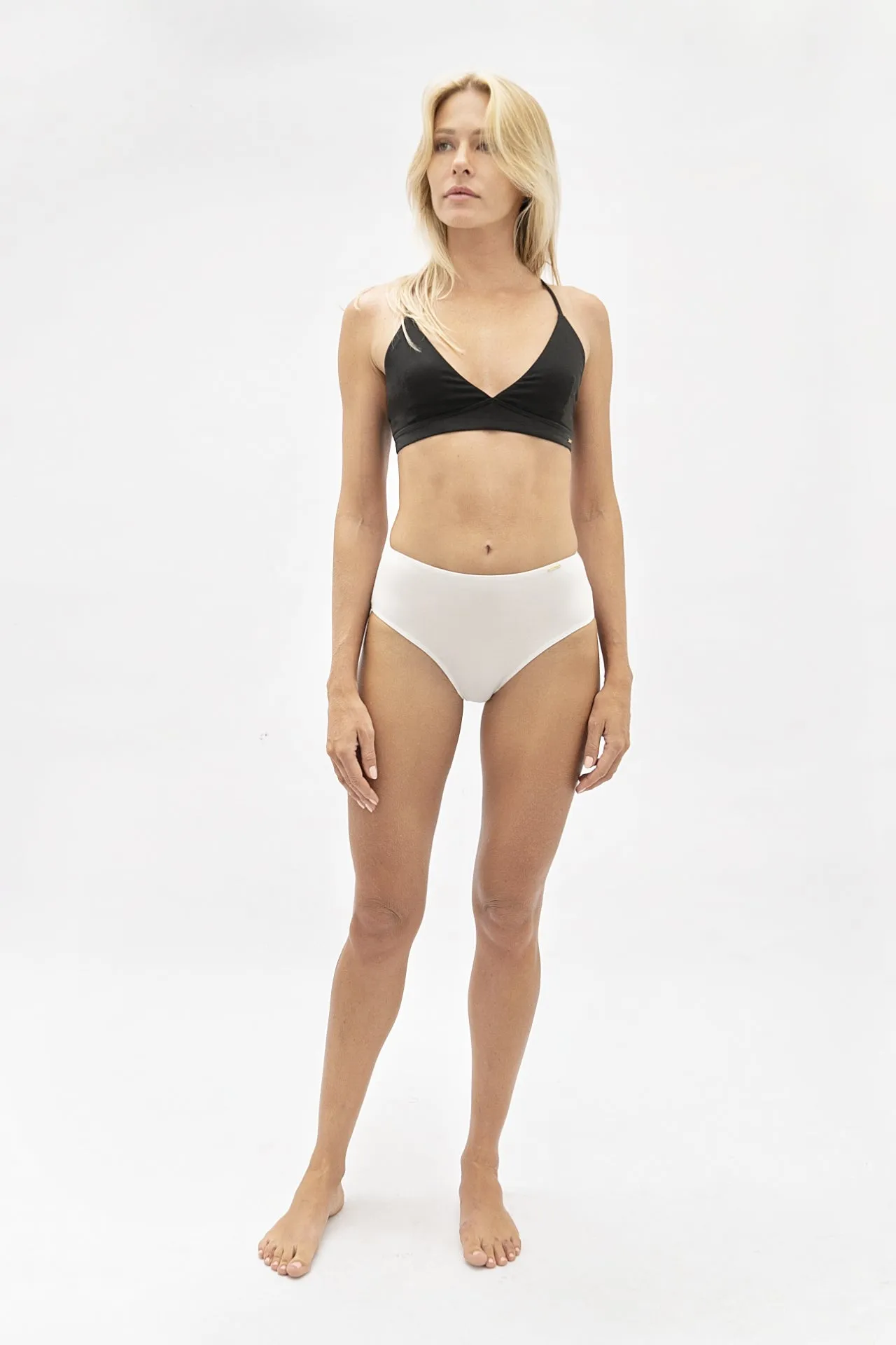 Amalfi High Rise Briefs  - White Jasmine