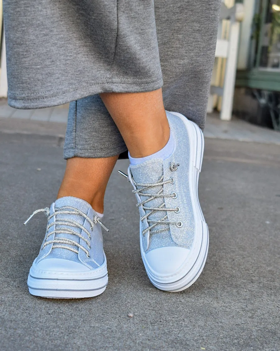 AMAN SNEAKS BY VERY G - SILVER GLITTER