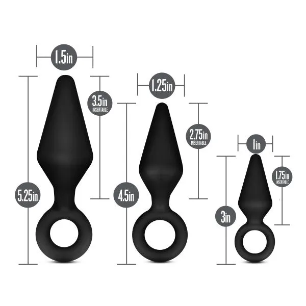 Anal Adventures Silicone Loop Anal Training Butt Plug Set