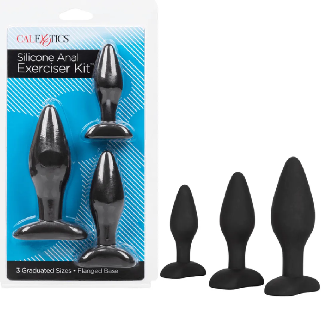 Anal Exerciser 3 Piece Silicone Butt Plug Set