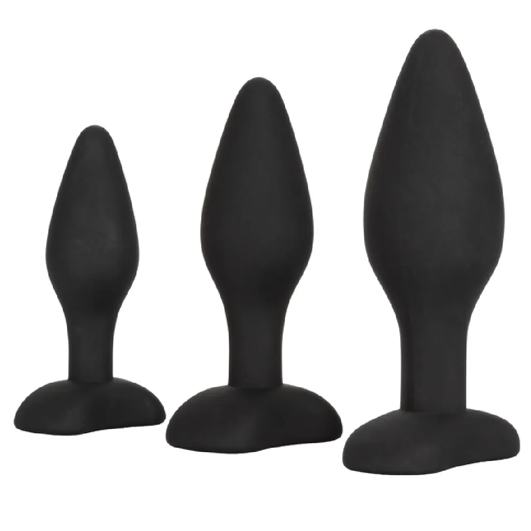 Anal Exerciser 3 Piece Silicone Butt Plug Set