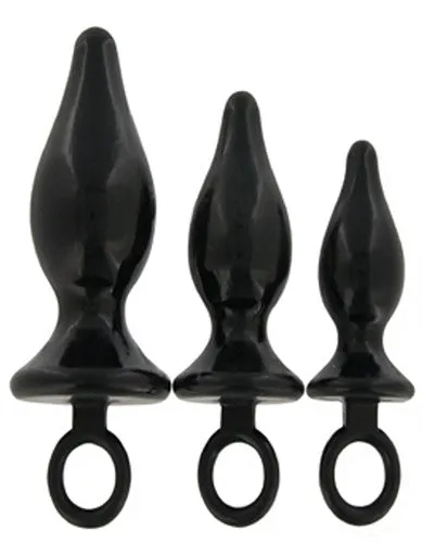 Anal Pacifiers Set of 3 - Black