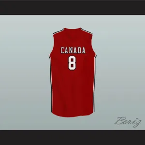 Andrew Wiggins 8 Canada Red Basketball Jersey