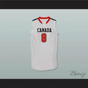 Andrew Wiggins 8 Canada White Basketball Jersey