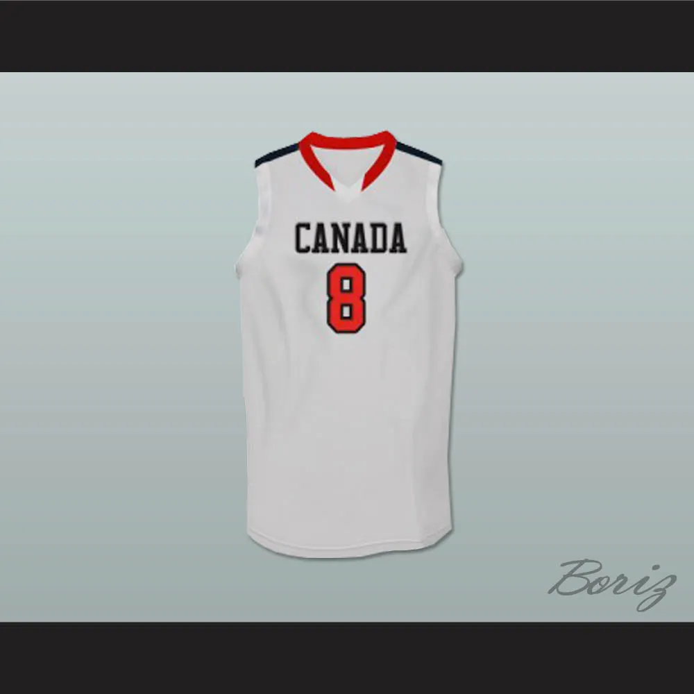 Andrew Wiggins 8 Canada White Basketball Jersey