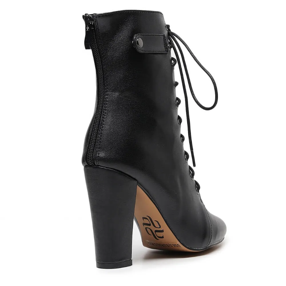 Another Moment - Black Vegan Leather - Rubber Sole