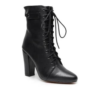 Another Moment - Black Vegan Leather - Rubber Sole