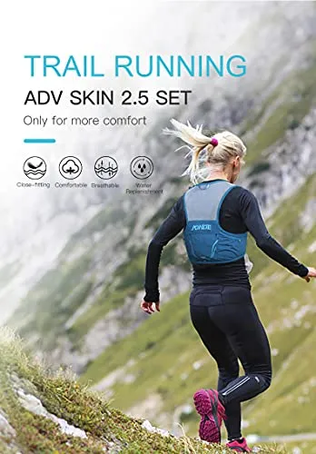 AONIJIE Lovtour Hydration Race Vest,2.5L Running Vest Lightweight Pack with 2 Soft Water Bottles Bladder for Marathoner Running Race Cycling Hiking Camping Biking (Purple(S-M))