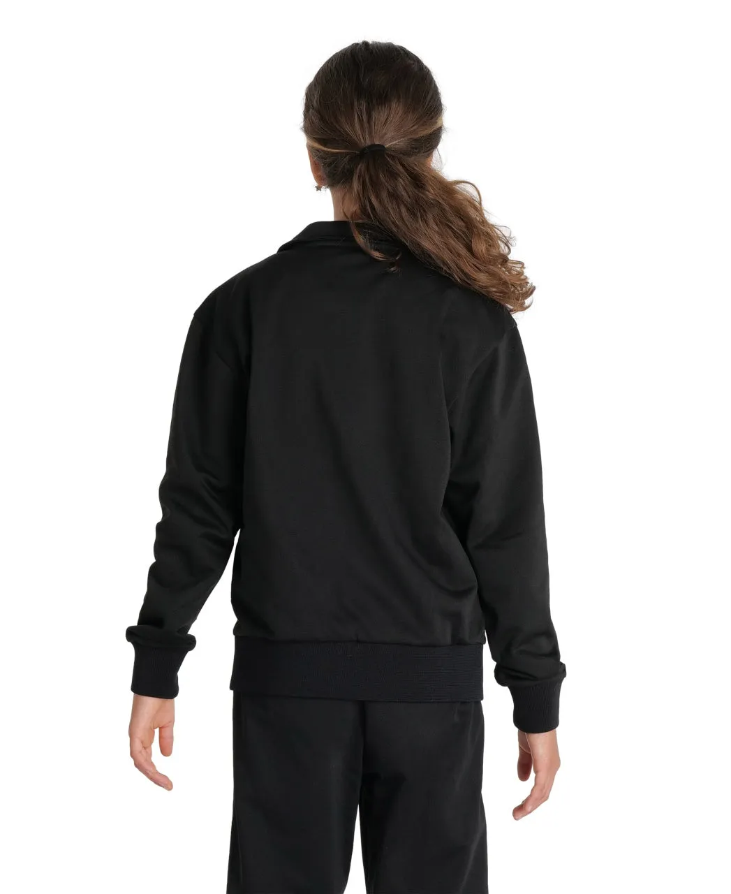 Arena Team Junior Panel Knit Poly Track Jacket - Black