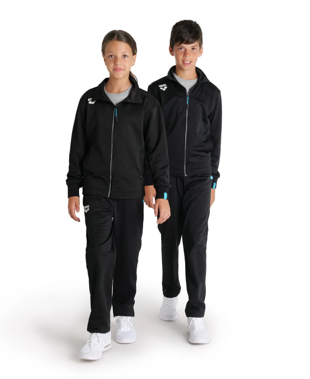 Arena Team Junior Panel Knit Poly Track Jacket - Black