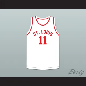Ariel Maughan 11 St. Louis Bombers White Basketball Jersey