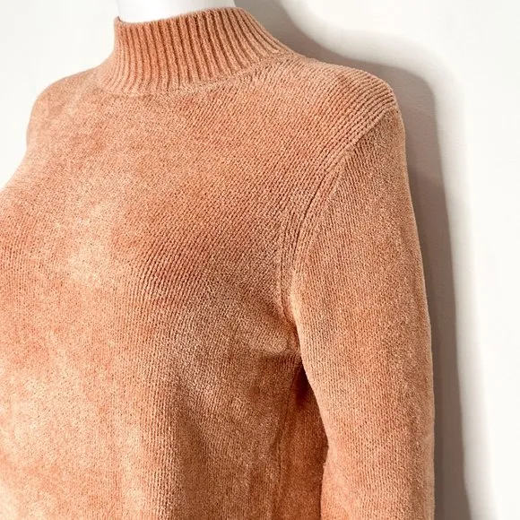 Aritzia Wilfred Free Corteta Lightweight Mockneck Sweater Tangerine Peach Orange
