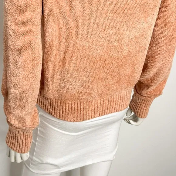 Aritzia Wilfred Free Corteta Lightweight Mockneck Sweater Tangerine Peach Orange