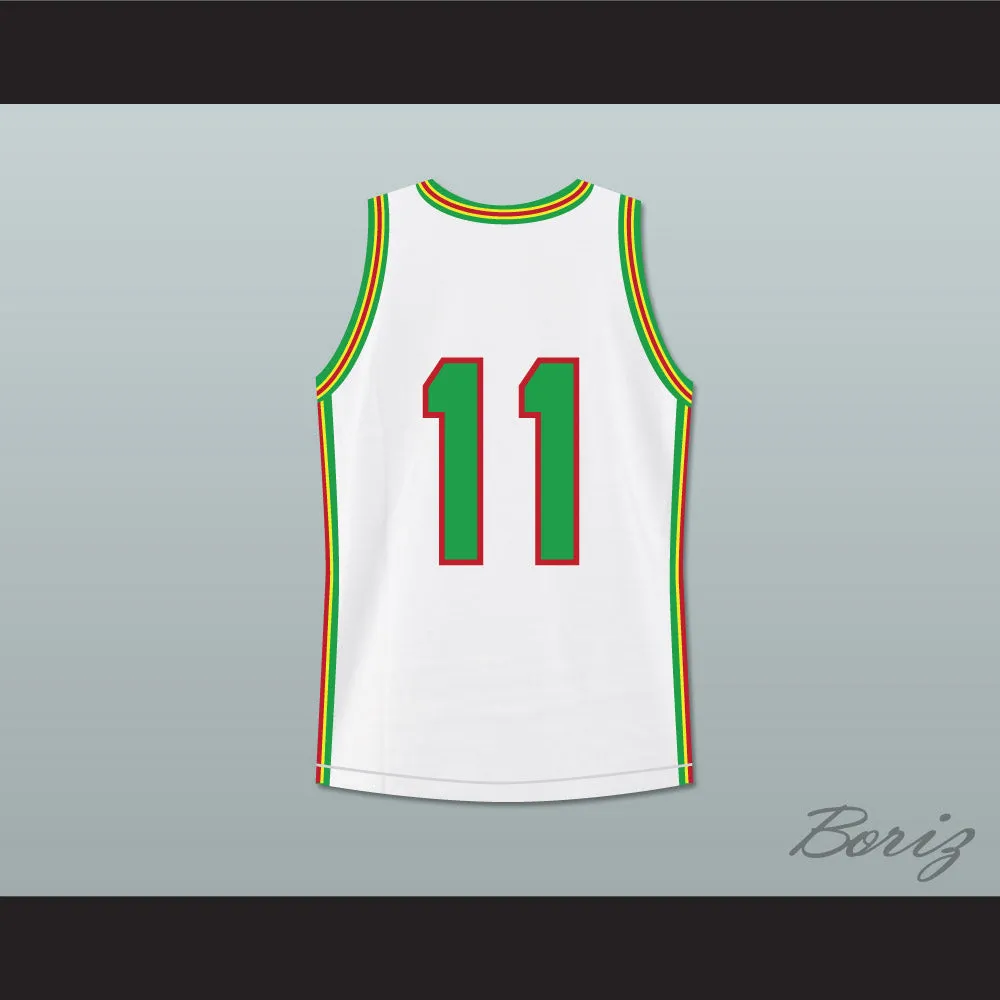 Arvydas Sabonis 11 Lithuania White Basketball Jersey 1