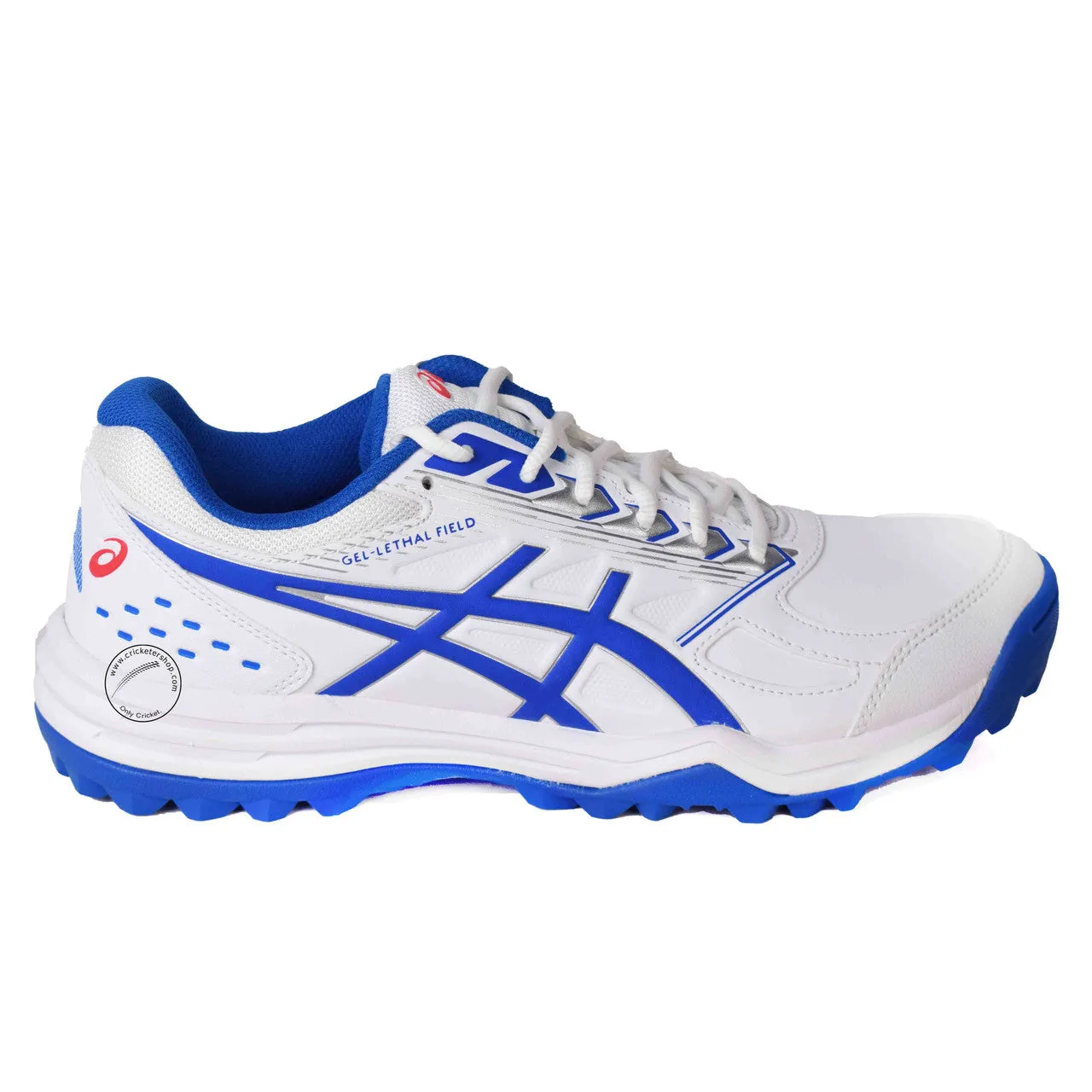 Asics Gel Lethal Field Cricket Shoes White Tune Blue Size