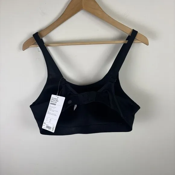 Athleta 36C Advance Sprint Bra Black Running Cardio Sports Bra High Impact NWT