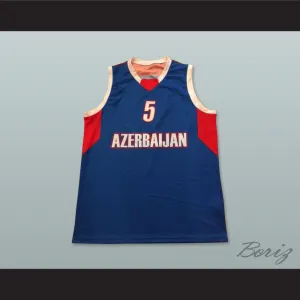 Azerbaijan 5 National Team Basketball Jersey