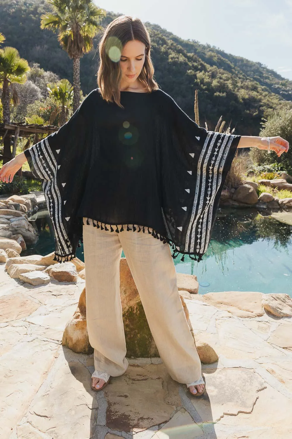 Aztec Embroidered Tunic - 3 colors