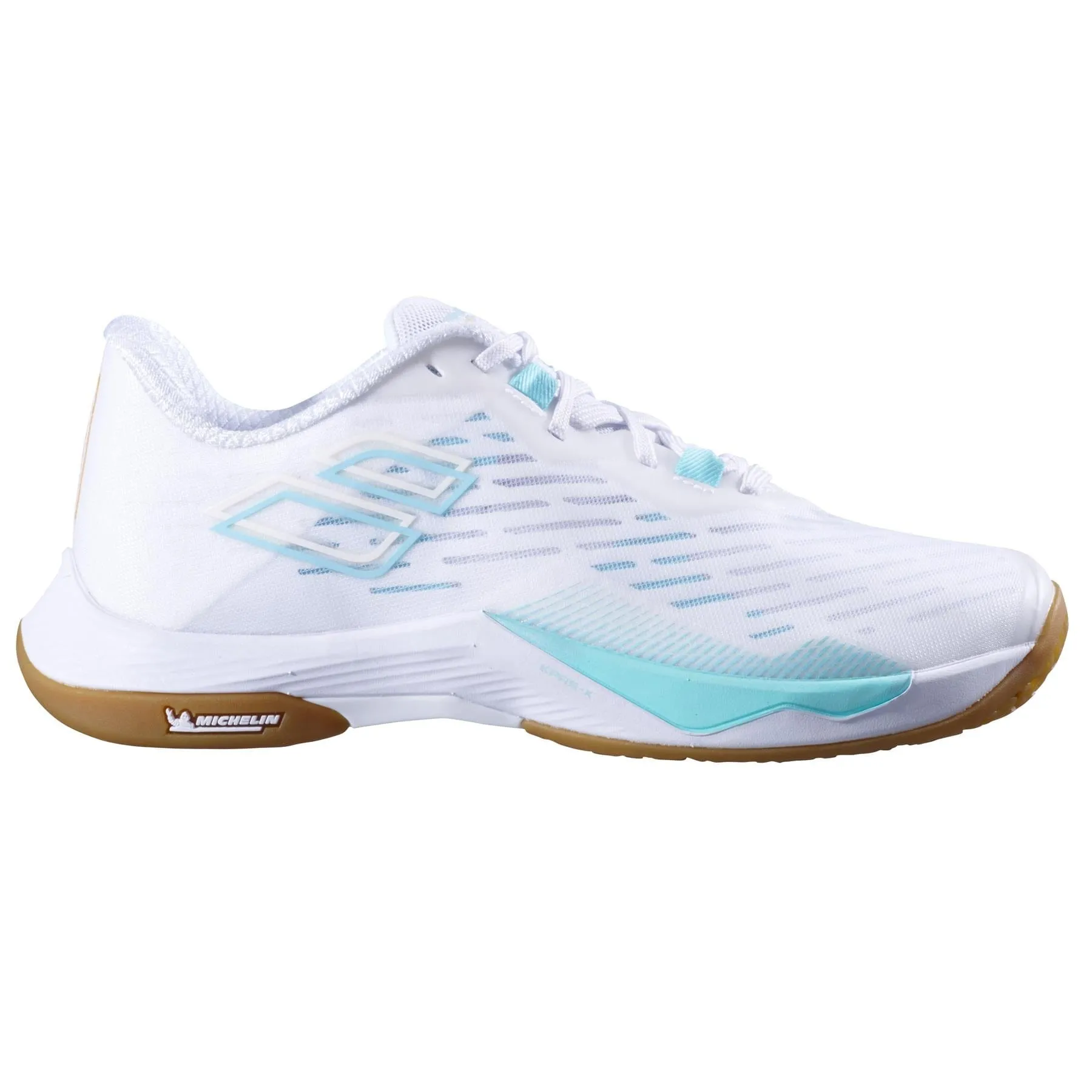 Babolat Shadow Tour 5 Womens Badminton Shoes - White / Cockatoo