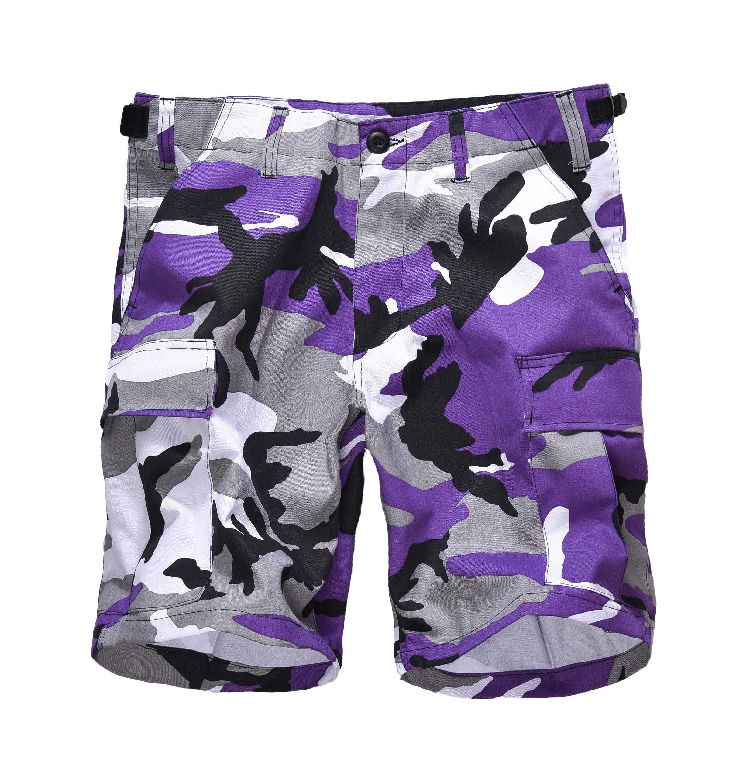 BACKBONE Mens Casual Cargo Shorts Army Military BDU Shorts with Zip Fly - Camo Colors