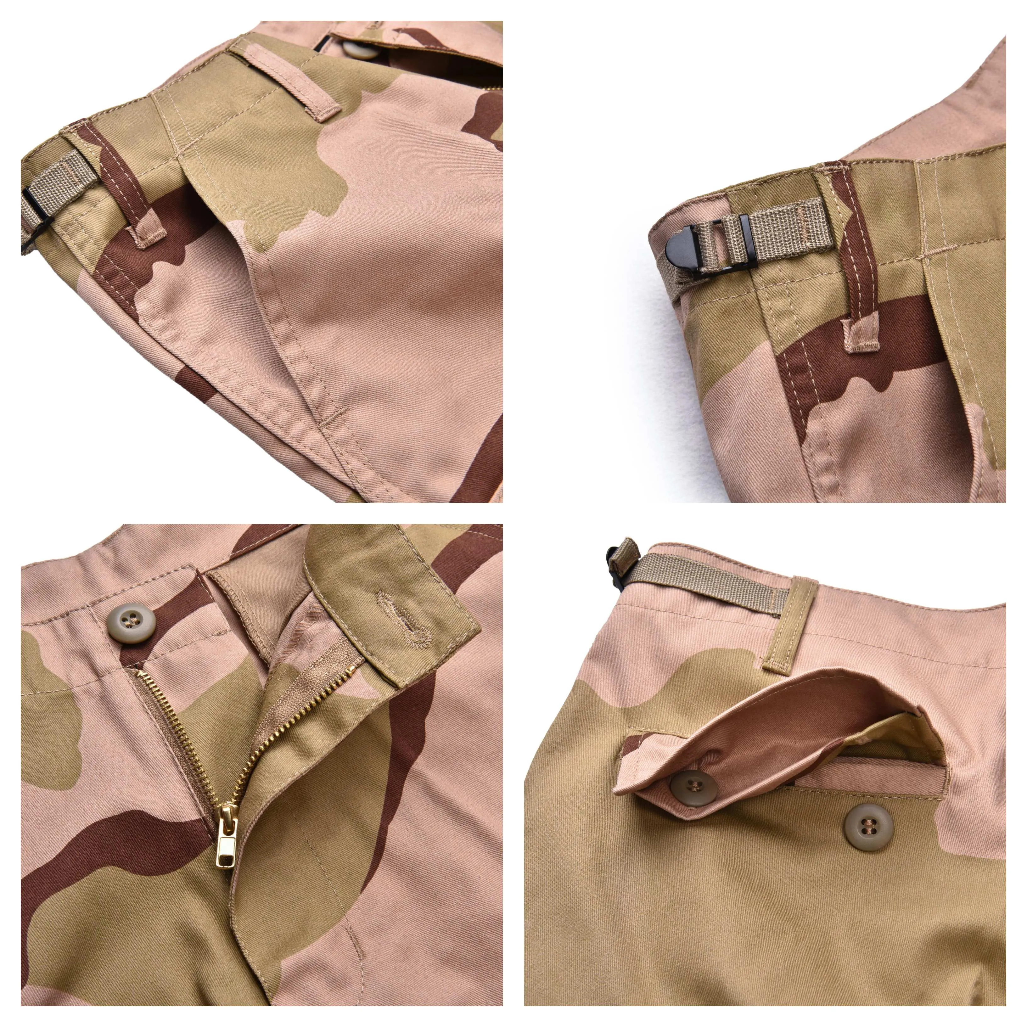 BACKBONE Mens Casual Cargo Shorts Army Military BDU Shorts with Zip Fly - Camo Colors