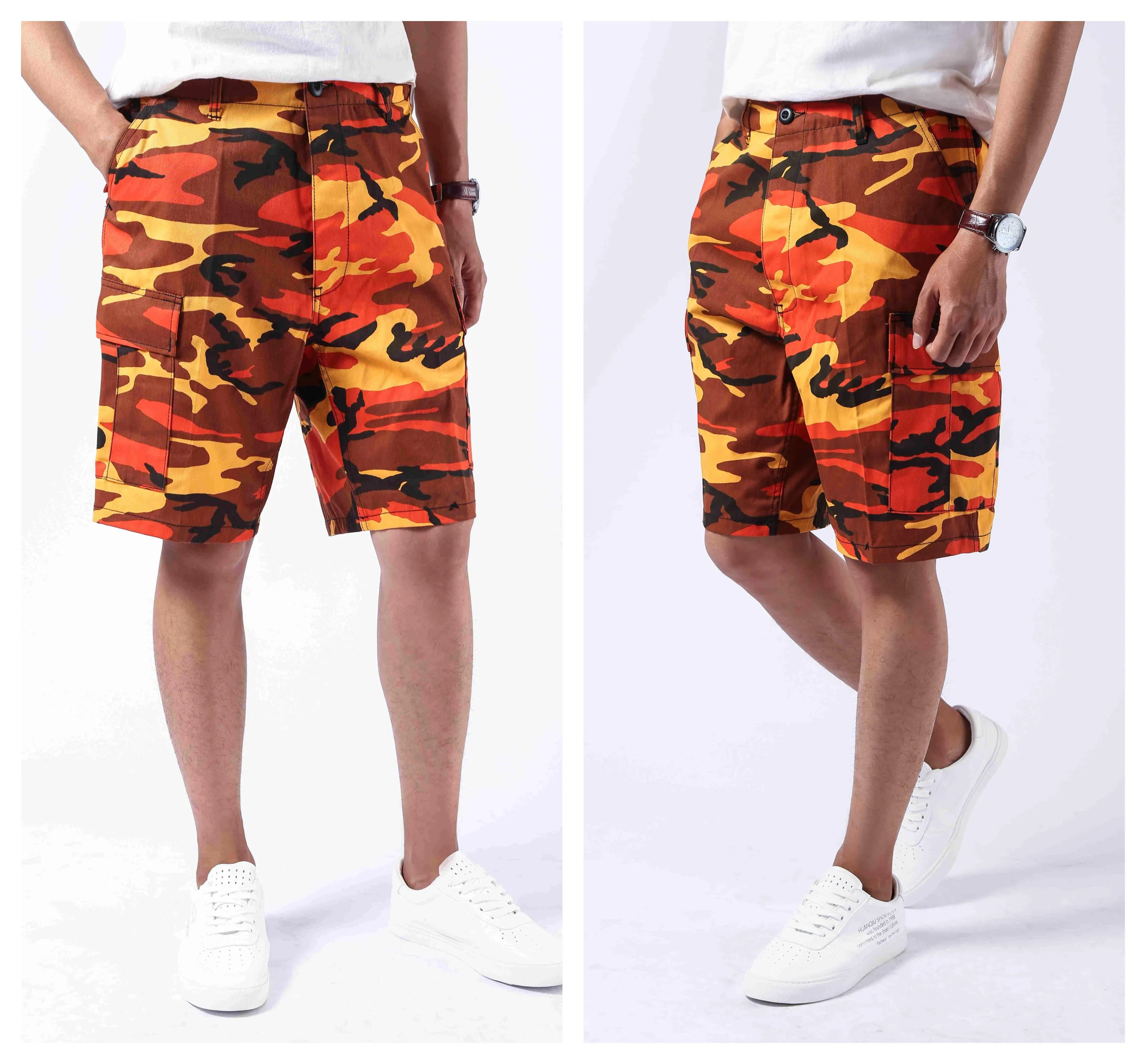 BACKBONE Mens Casual Cargo Shorts Army Military BDU Shorts with Zip Fly - Camo Colors