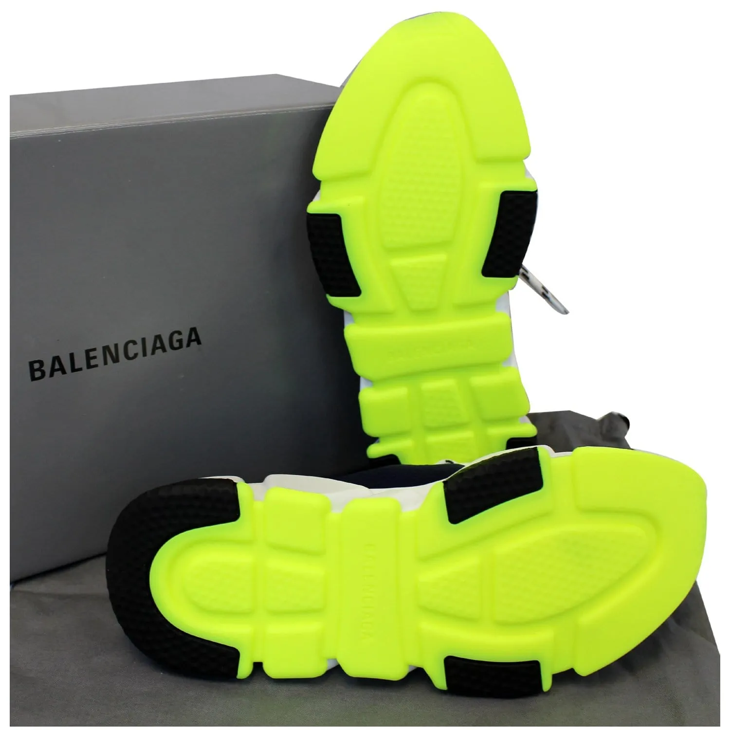 BALENCIAGA Mid Speed Lace-up Sneakers Blue US 9