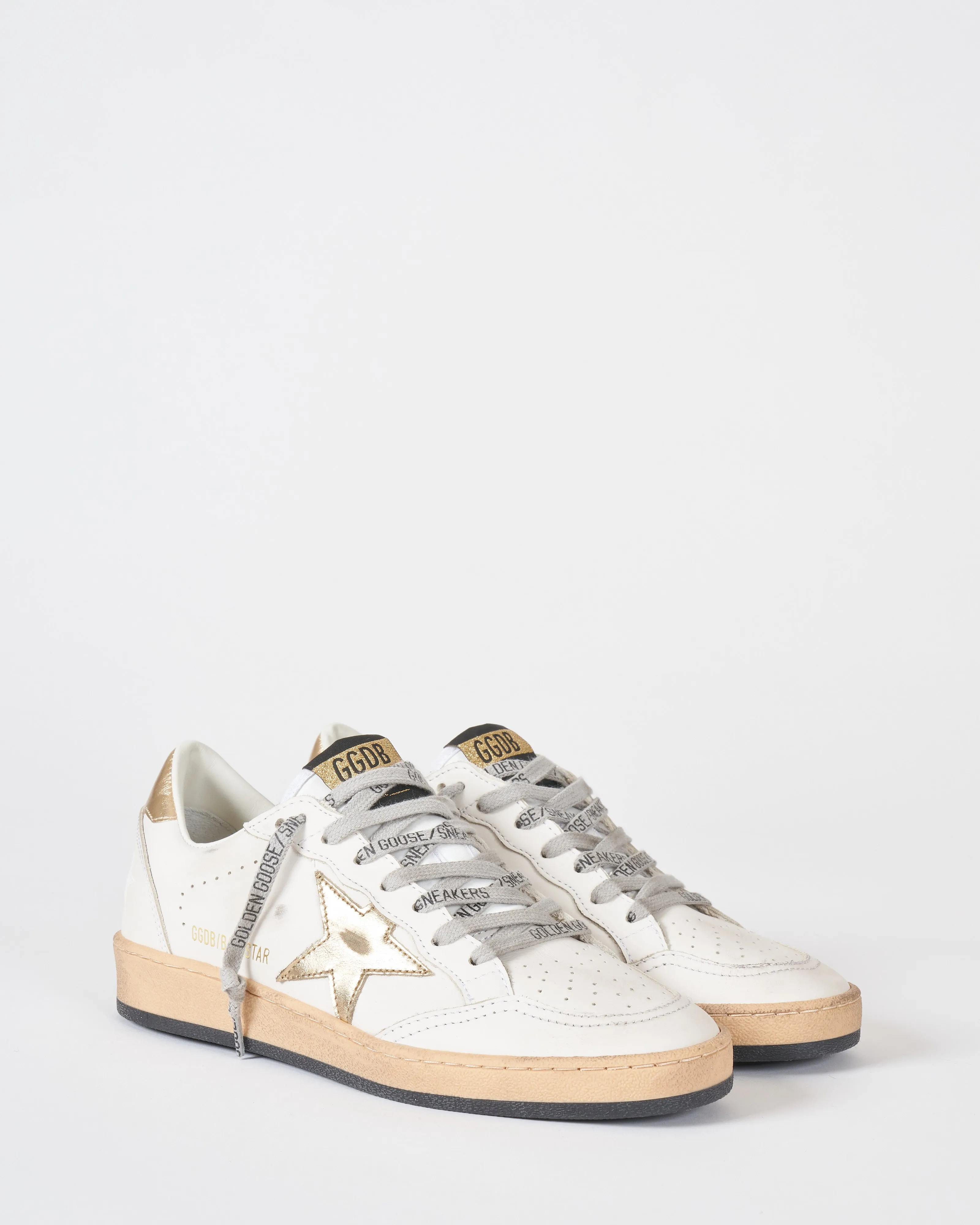ball star leather upper laminated star and heel - milk/gold