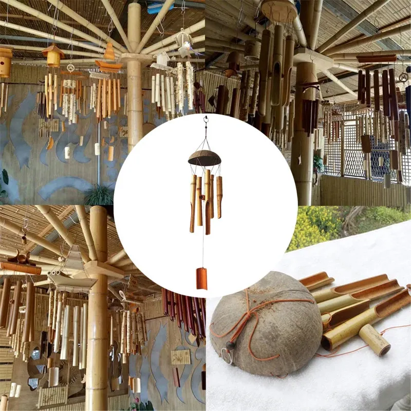 Bamboo Windbell Chimes Craft For Outdoor & Garden Patio Home Decoration