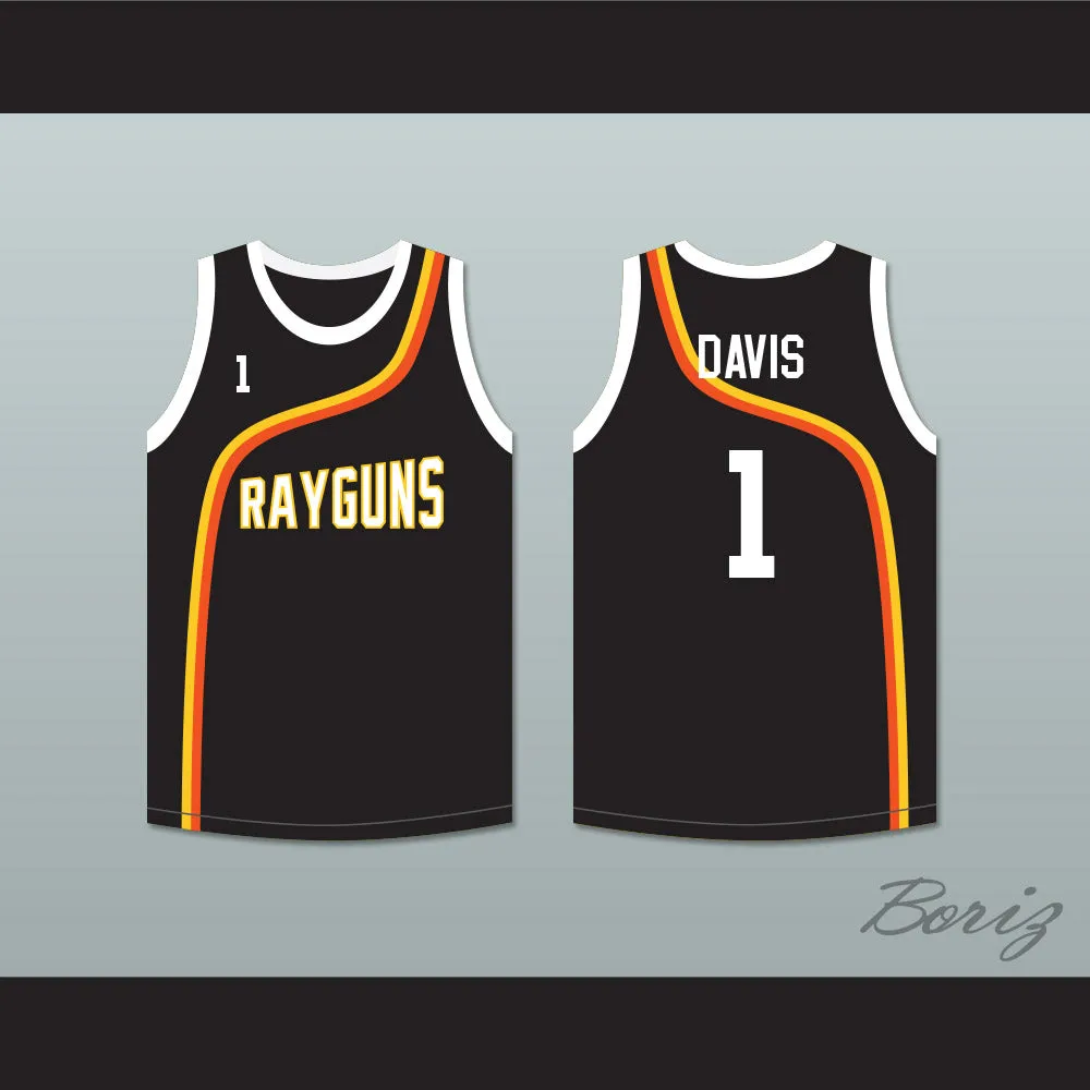 Baron Davis 1 Roswell Rayguns Black Basketball Jersey