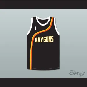 Baron Davis 1 Roswell Rayguns Black Basketball Jersey