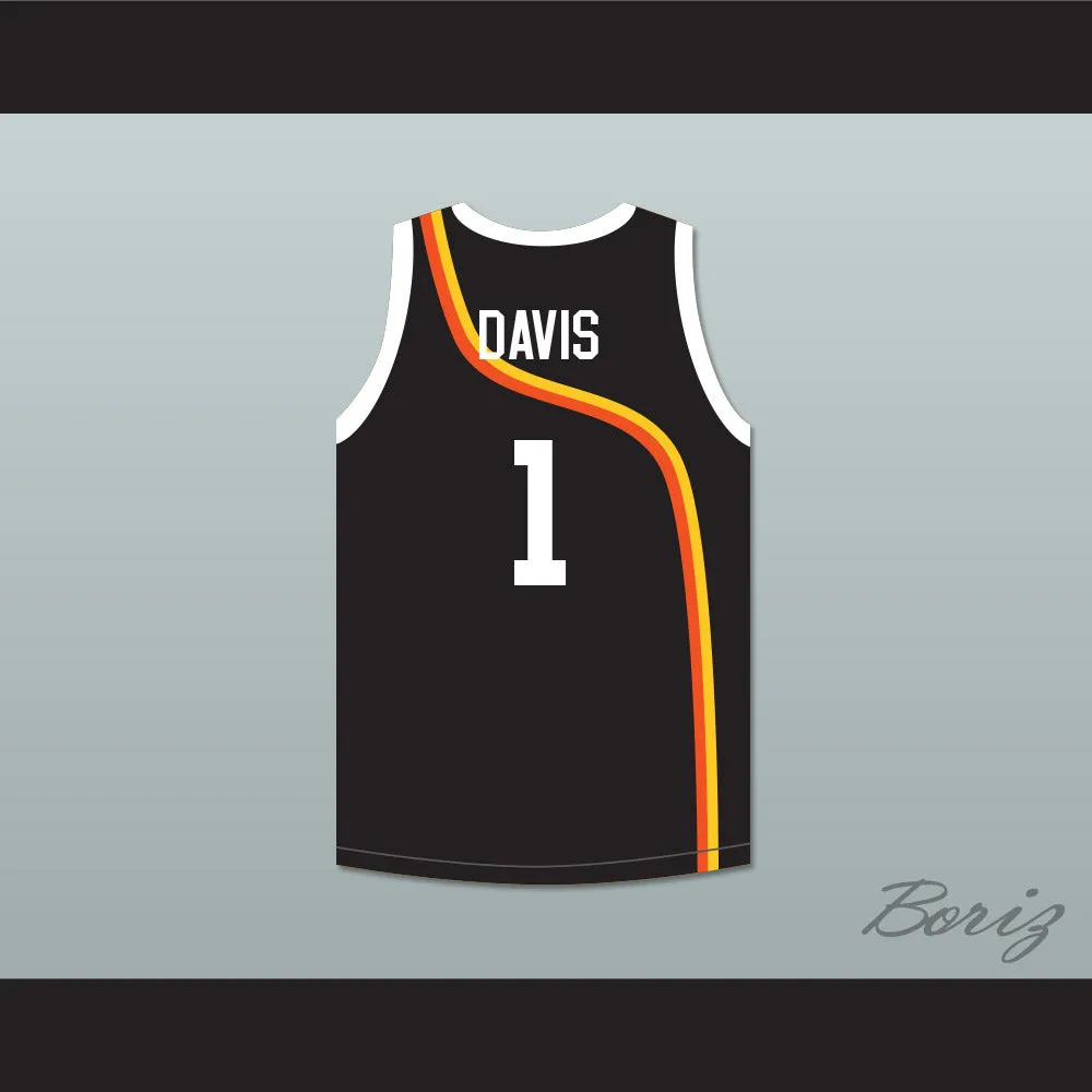 Baron Davis 1 Roswell Rayguns Black Basketball Jersey
