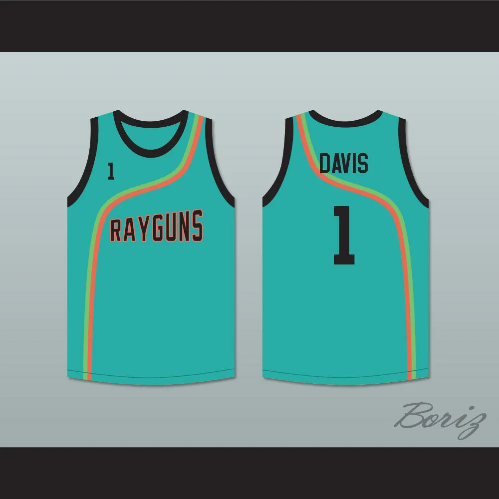 Baron Davis 1 Roswell Rayguns Teal Basketball Jersey