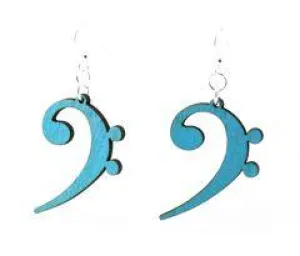 Bass Clef Earrings # 1432