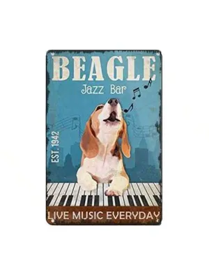 Beagle Vocal Dog Bath Soap Co Singing In The Rain Vintage Retro Style Metal Tin Sign Dog Lover Gift 8x12" Shipped with Protection
