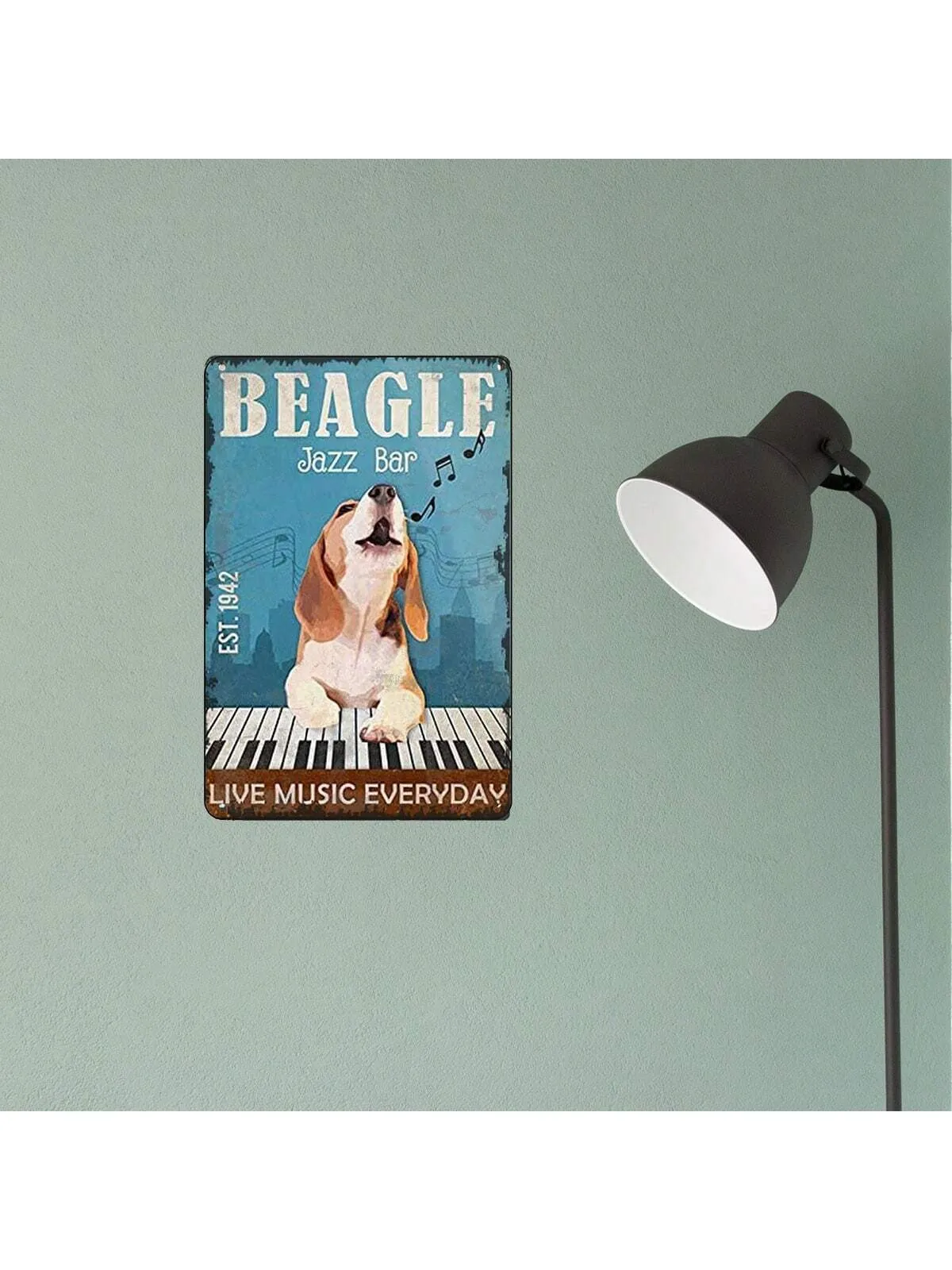 Beagle Vocal Dog Bath Soap Co Singing In The Rain Vintage Retro Style Metal Tin Sign Dog Lover Gift 8x12" Shipped with Protection