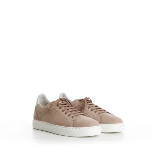 Beige Low-top Sneakers - Nubuck, Rubber Sole, Leather-Trim