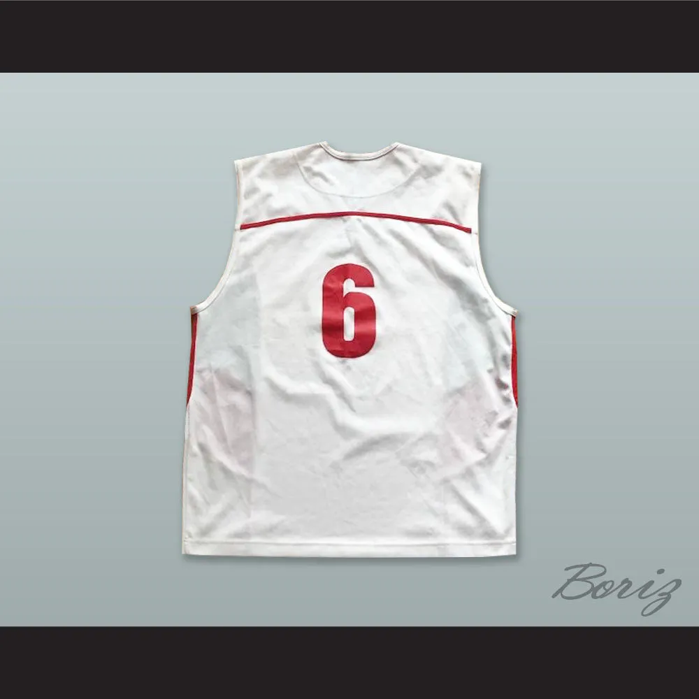 Belarus 6 White Basketball Jersey