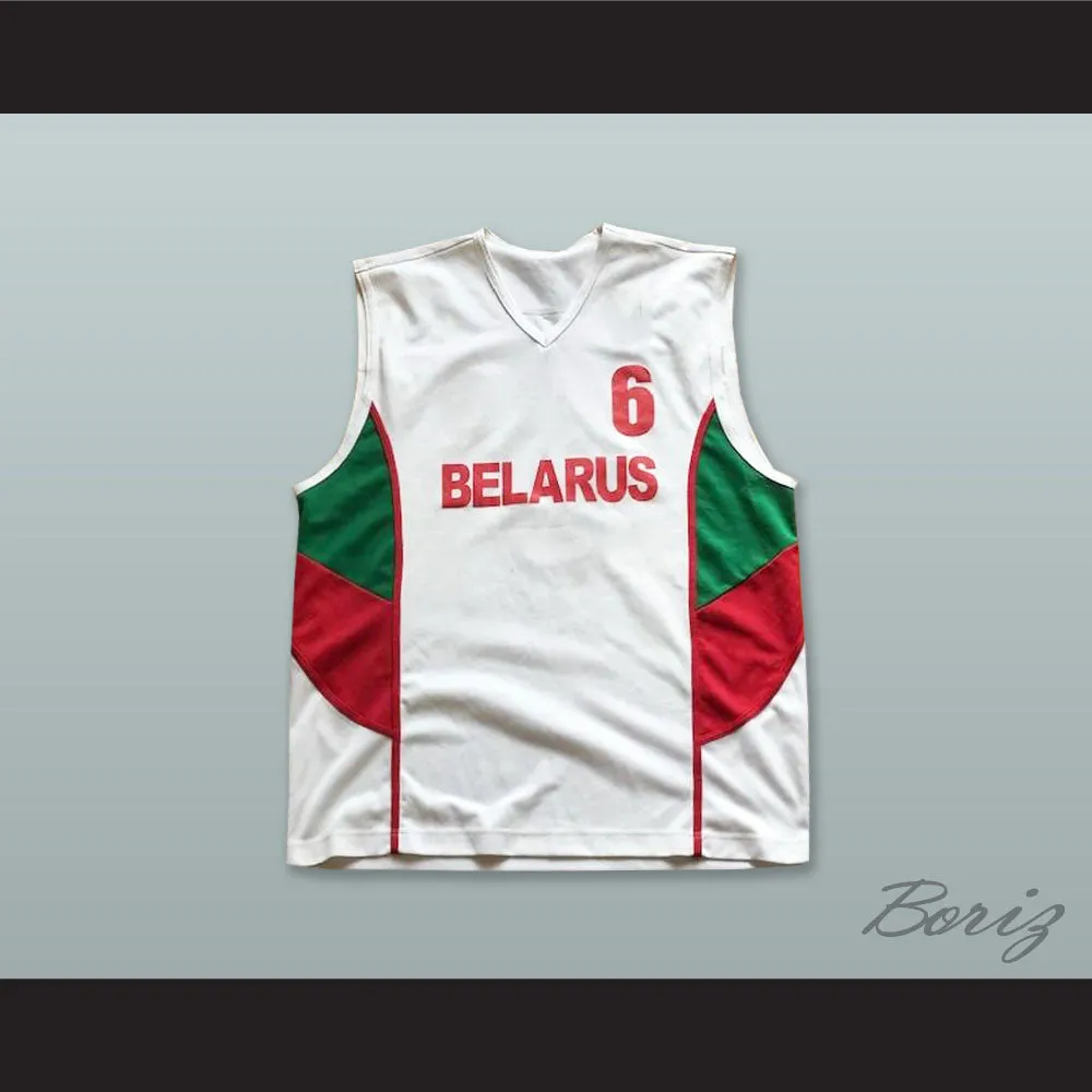 Belarus 6 White Basketball Jersey