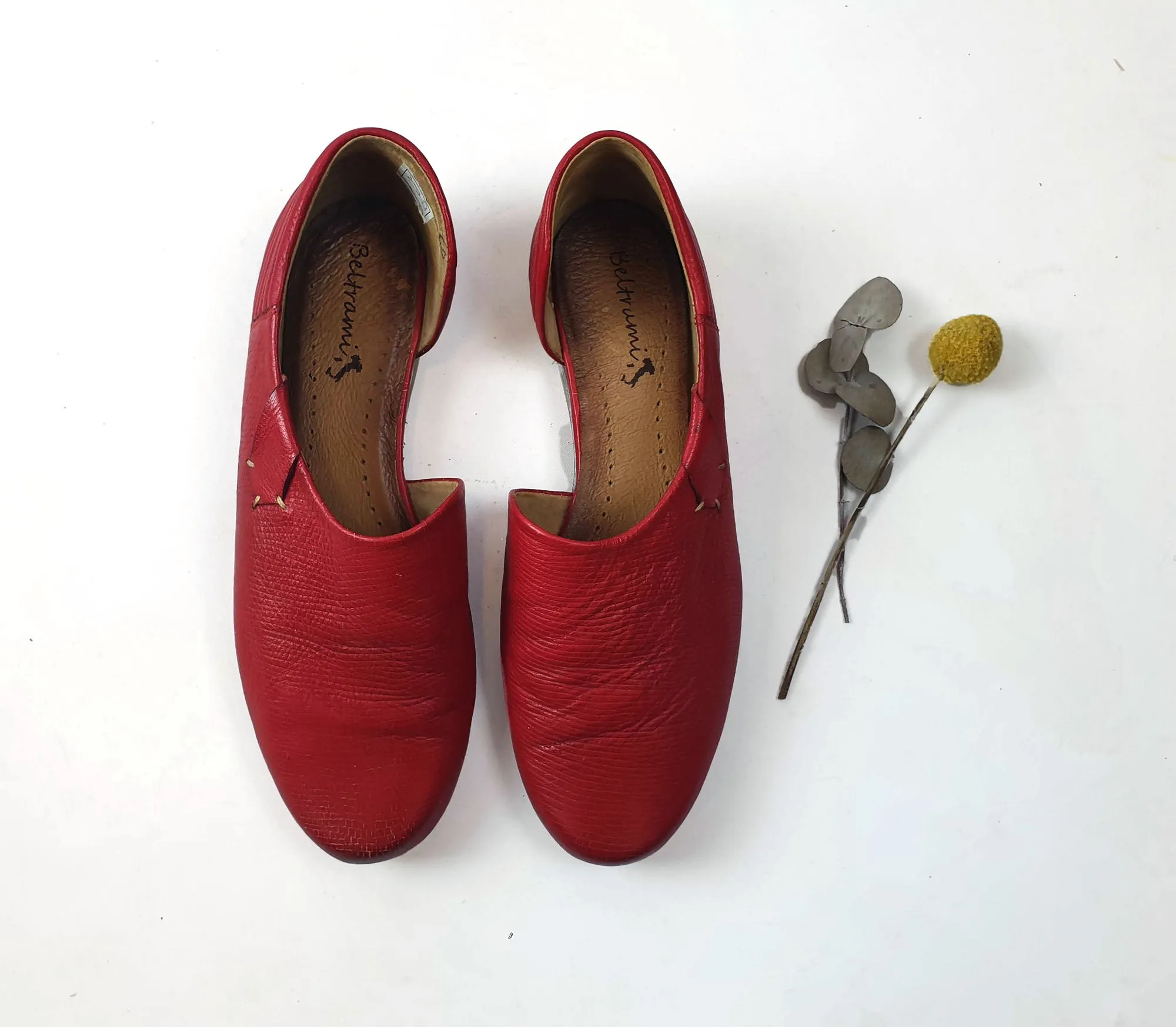 Beltrami red leather shoes size 38