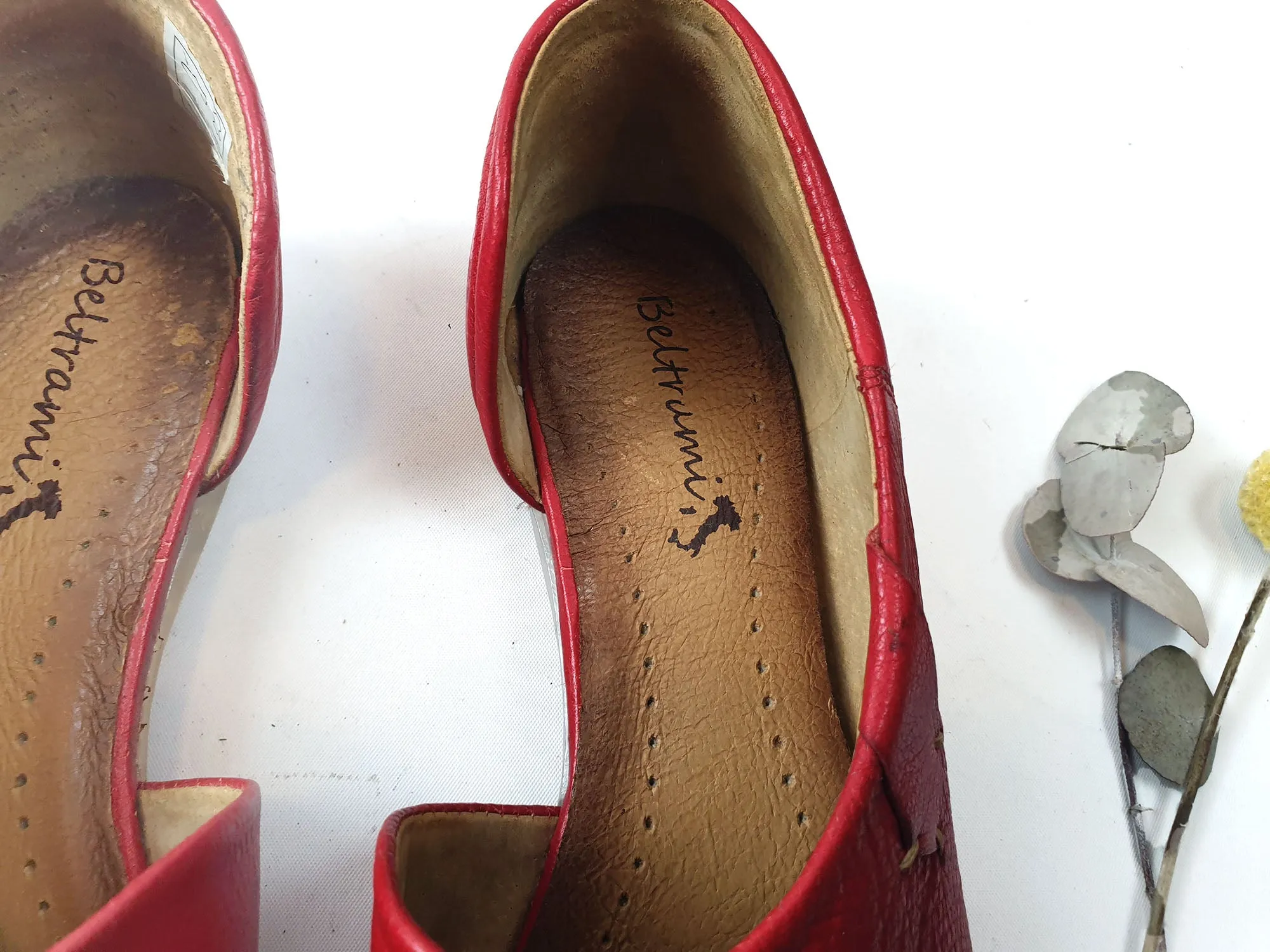 Beltrami red leather shoes size 38