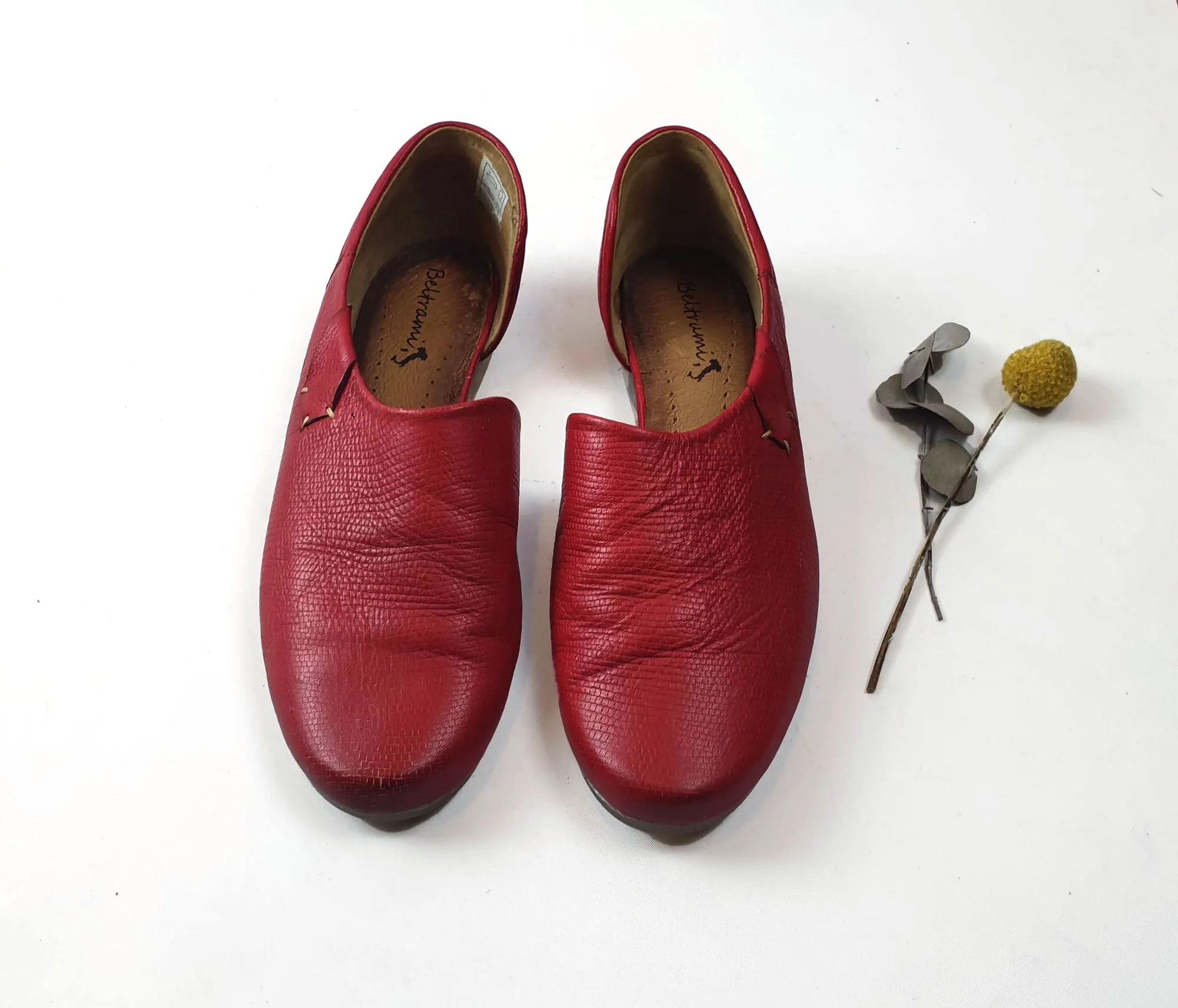 Beltrami red leather shoes size 38